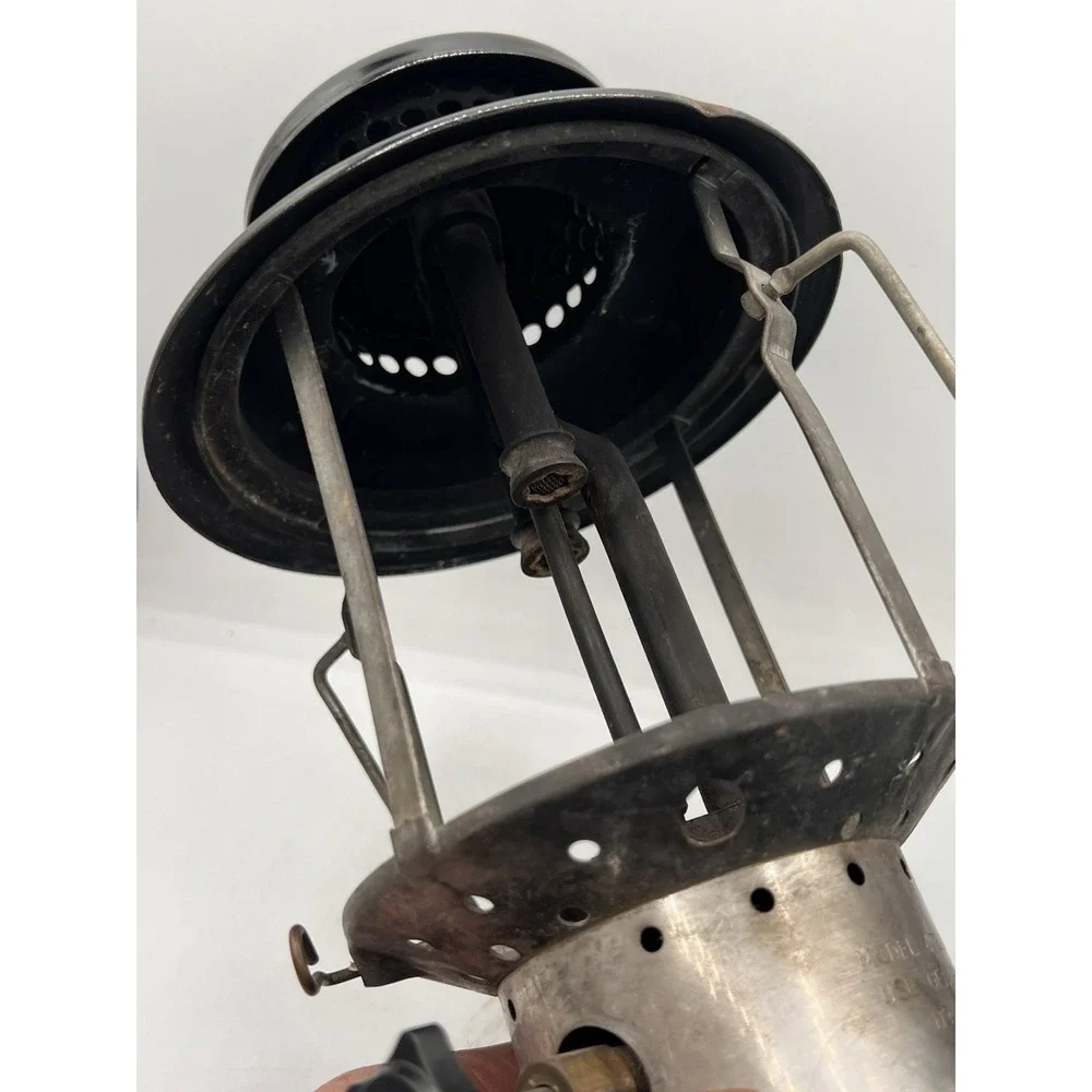 Vtg Sears Roebuck Co Double Mantle Lantern 476.74060 No Glass Blue & Black 1965